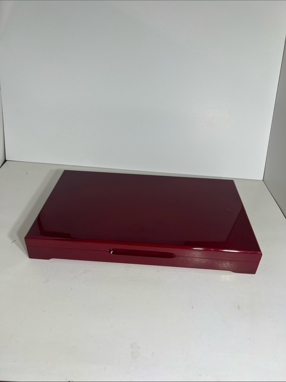 Red Gloss Storage Box - Home Organization Tray Approximately 16x9x2
